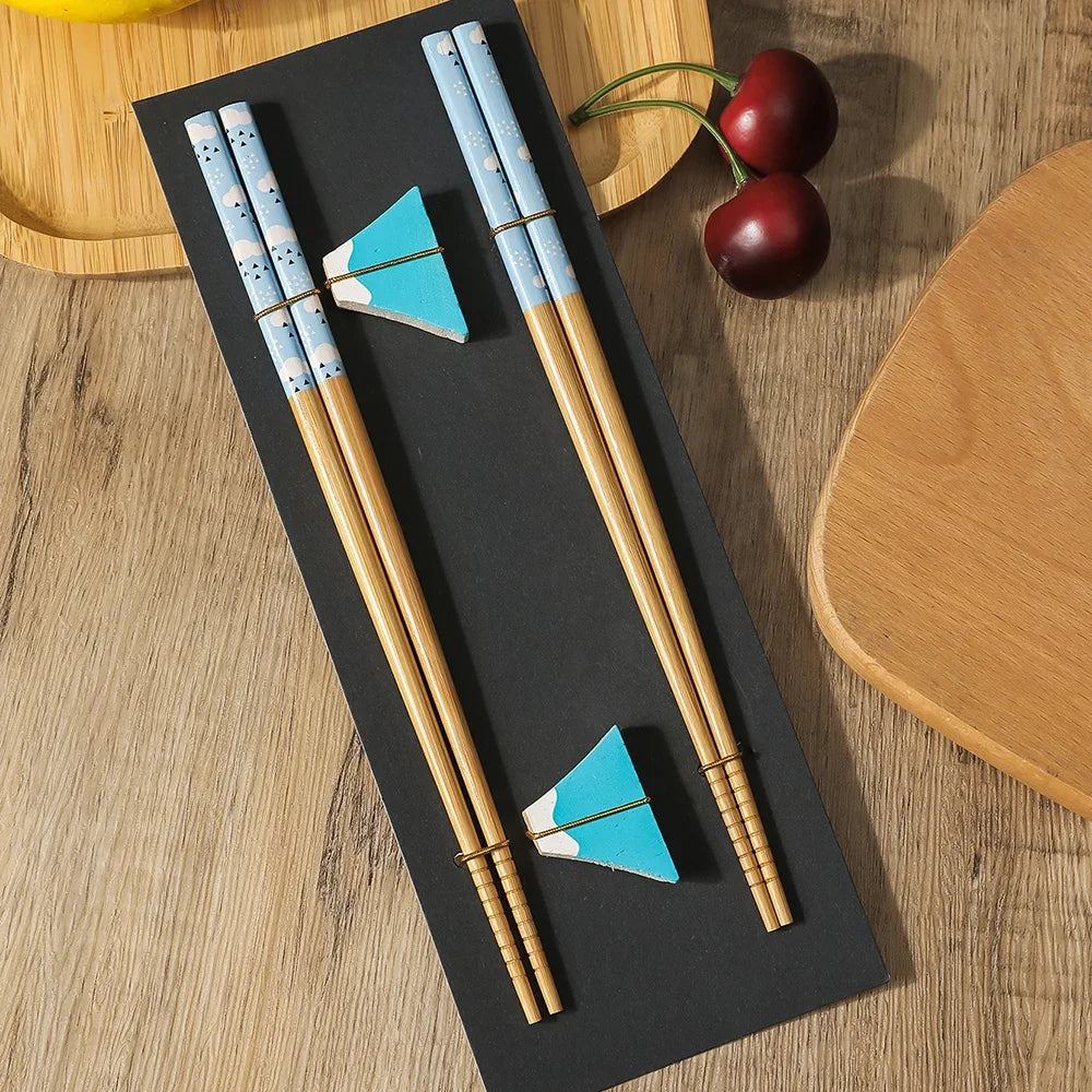 Solid Wood Chopsticks Sushi Wedding Gift Set (2 Pairs)