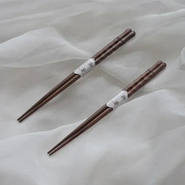 Black Walnut Tortoise Shell Chopsticks (1/2 Pairs)