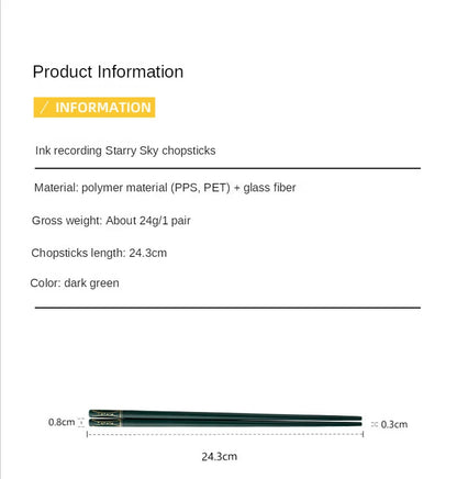 Premium Starry Sky Designed Chopsticks (5 Pairs)