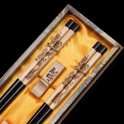 Chinese Characteristic Wooden Chopsticks Wedding Gift Set (2 Pairs)