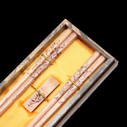 Chinese Characteristic Wooden Chopsticks Wedding Gift Set (2 Pairs)