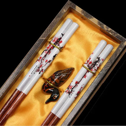 Chinese Characteristic Wooden Chopsticks Wedding Gift Set (2 Pairs)