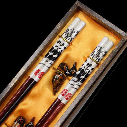 Chinese Characteristic Wooden Chopsticks Wedding Gift Set (2 Pairs)