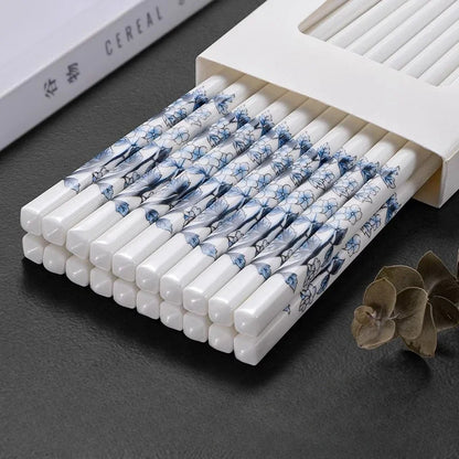 High-End Aesthetic Porcelain Chopsticks Set (5/10 pairs)
