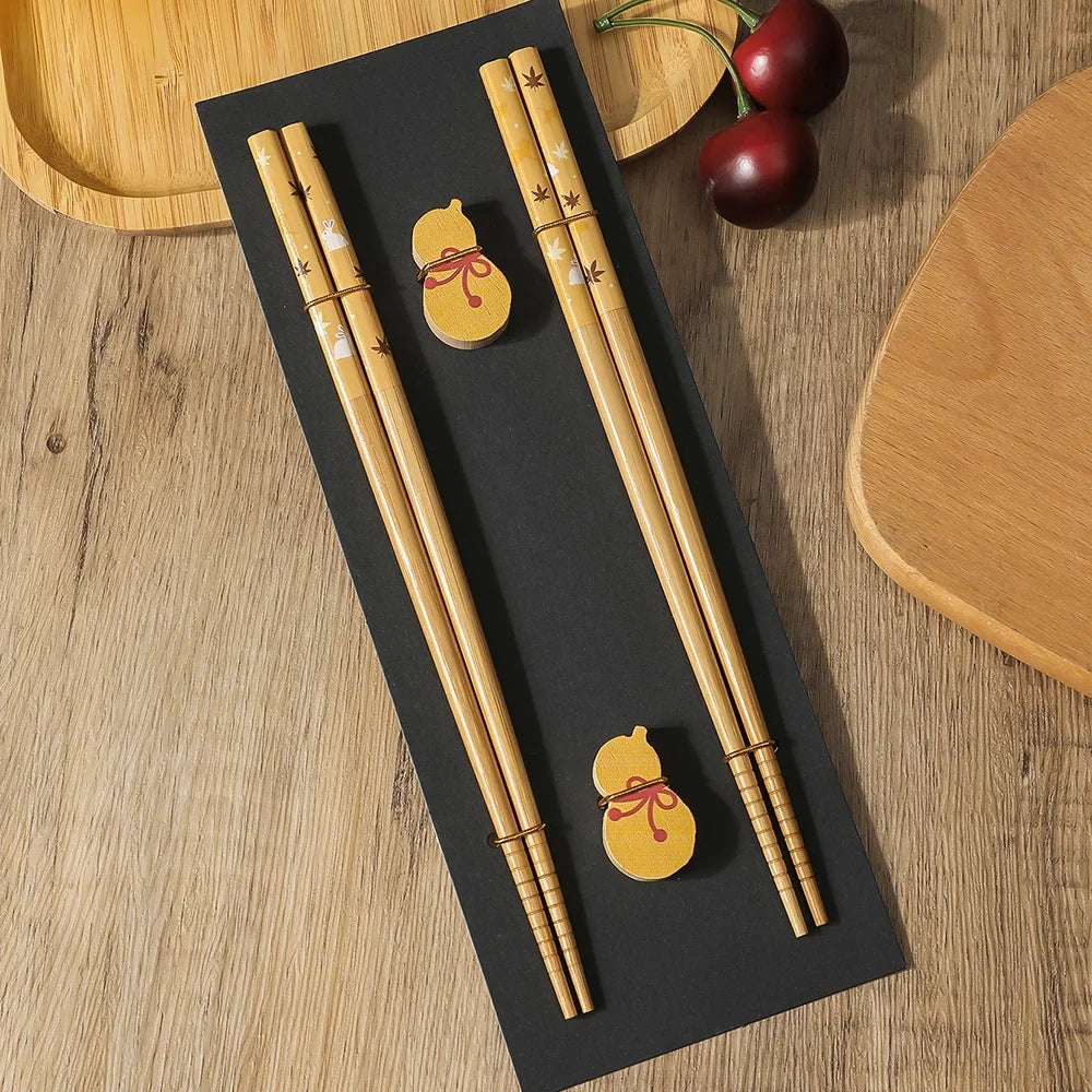 Solid Wood Chopsticks Sushi Wedding Gift Set (2 Pairs)