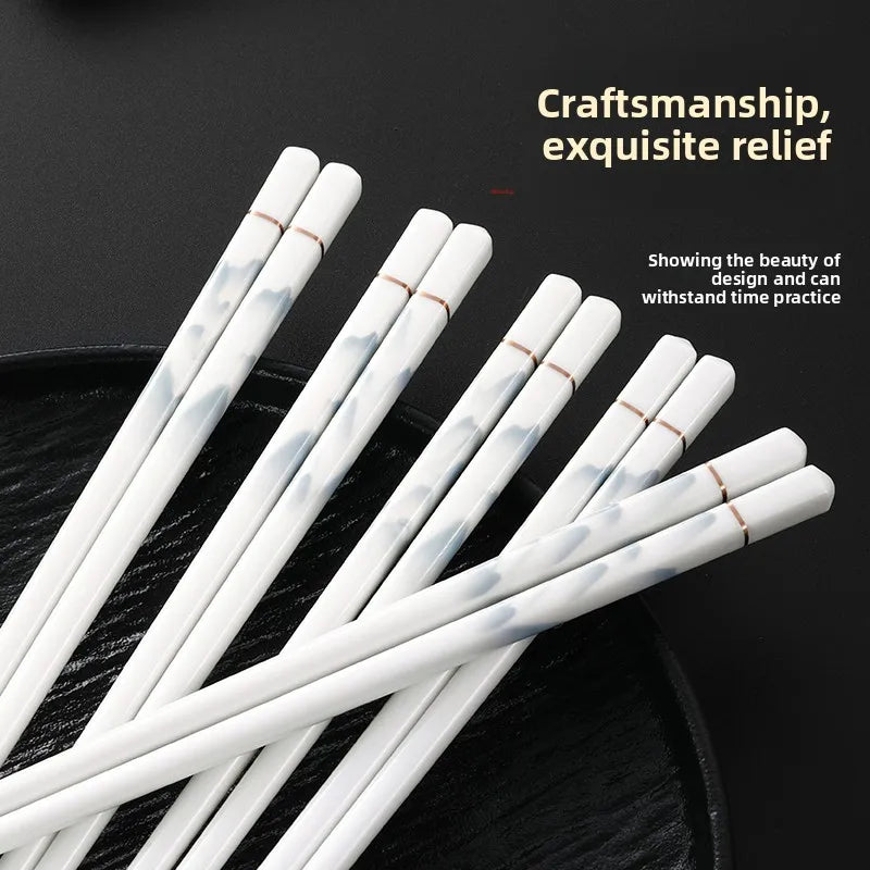 Premium Antibacterial Ceramic Chopsticks (5/10 Pairs)