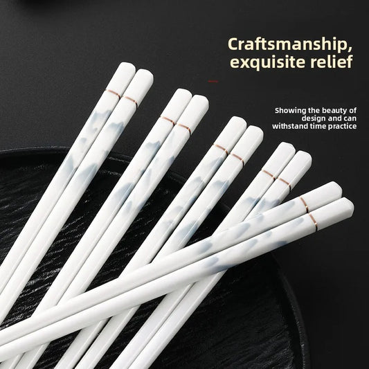 Premium Antibacterial Ceramic Chopsticks (5/10 Pairs)
