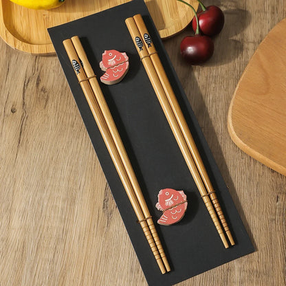 Solid Wood Chopsticks Sushi Wedding Gift Set (2 Pairs)