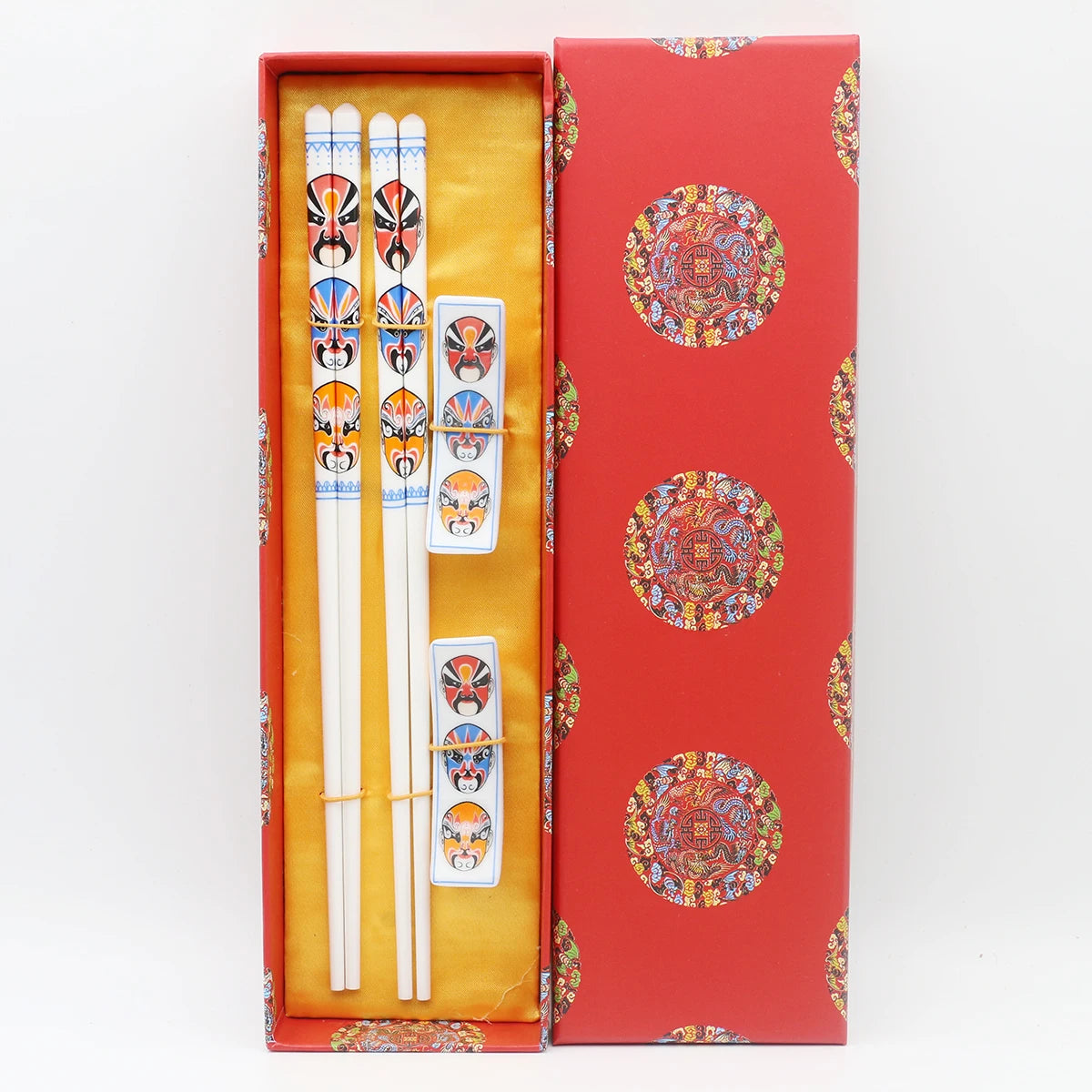 The Art of Porcelain: Jingdezhen Ceramic Chopsticks Set (2 Pairs)