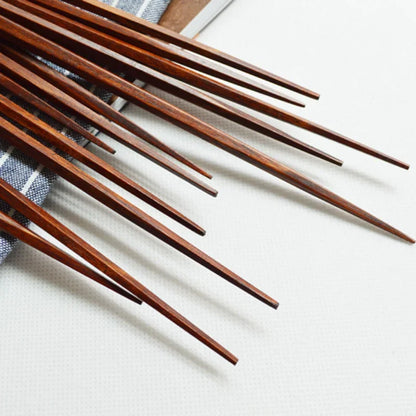 Exquisite Solid Wood Hexagonal Chopsticks (1 Pair)