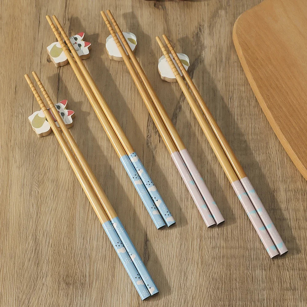 Solid Wood Chopsticks Sushi Wedding Gift Set (2 Pairs)