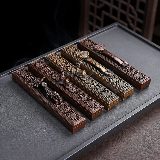 Antique Style Alloy Incense Stick Holder & Burner