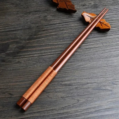 Natural Chestnut Wood Chopsticks Set (2/4 Pairs)