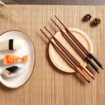 Natural Chestnut Wood Chopsticks Set (2/4 Pairs)