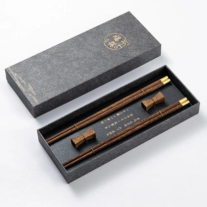 Premium Natural Wooden Chinese Chopsticks Gift Box (2/6 Pairs)
