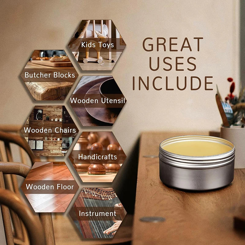 Premium Wood Seasoning Beeswax (3g/25g/80g/160g/240g)
