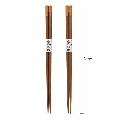 Creative Spliced Wooden Chopstick Set (2 Pairs)