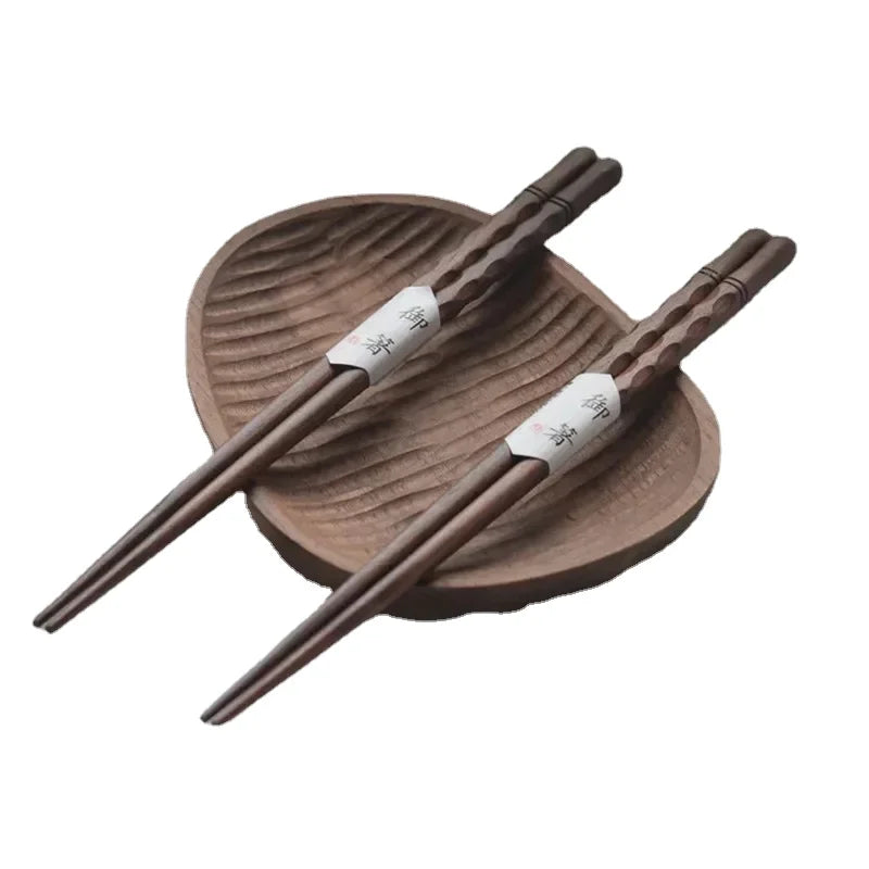 Black Walnut Tortoise Shell Chopsticks (1/2  Pairs)