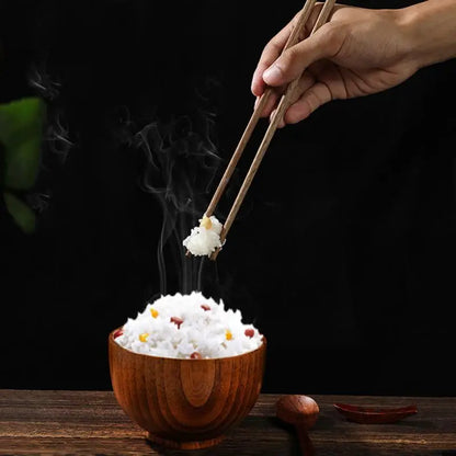 Reusable Natural Rosewood Chopsticks (10 Pairs)
