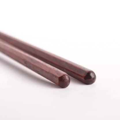 Exquisite Solid Wood Hexagonal Chopsticks (1 Pair)