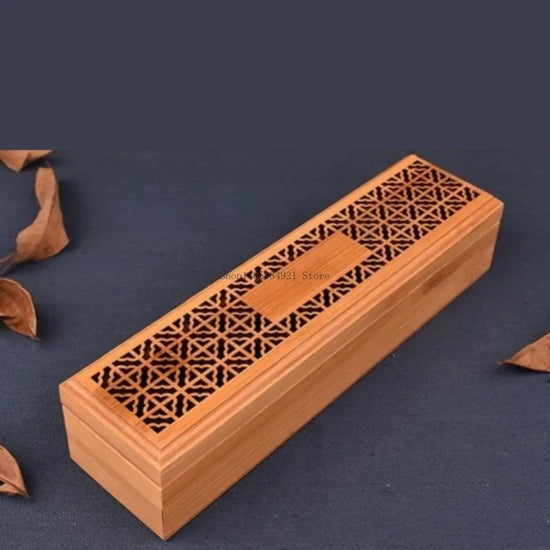 Double-Layer Bamboo Incense Holder Box