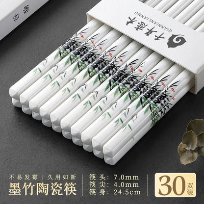 Elegant Chinese Porcelain Chopsticks Set (5/10 Pairs)