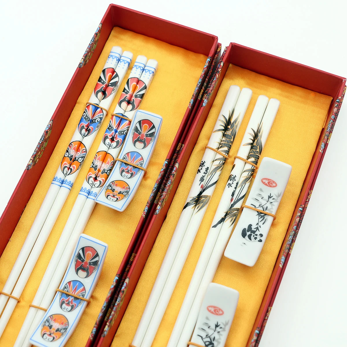 The Art of Porcelain: Jingdezhen Ceramic Chopsticks Set (2 Pairs)