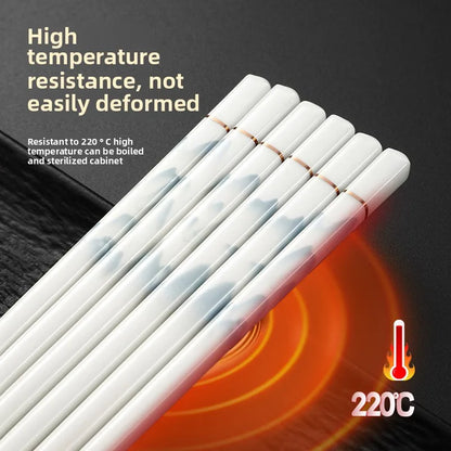 Premium Antibacterial Ceramic Chopsticks (5/10 Pairs)