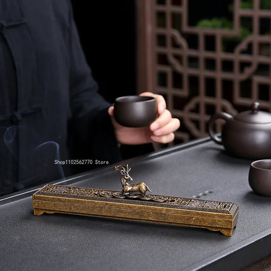 Antique Style Alloy Incense Stick Holder & Burner