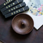 Round Solid Wood Incense Stick Holder Tray