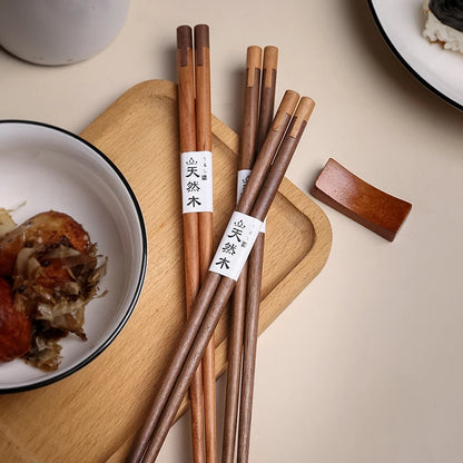 Creative Spliced Wooden Chopstick Set (2 Pairs)