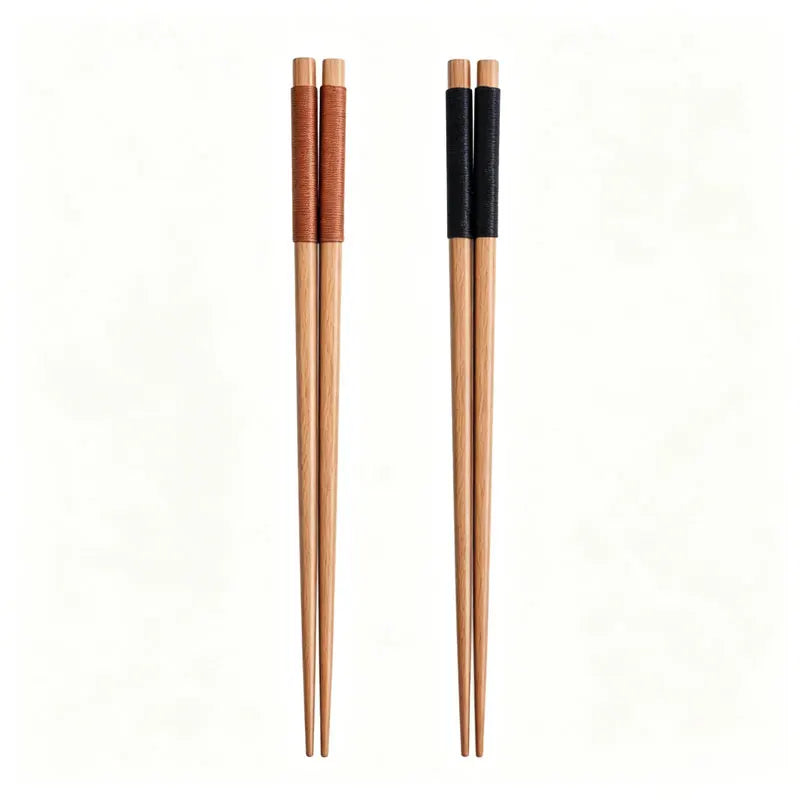 Natural Chestnut Wood Chopsticks Set (2/4 Pairs)