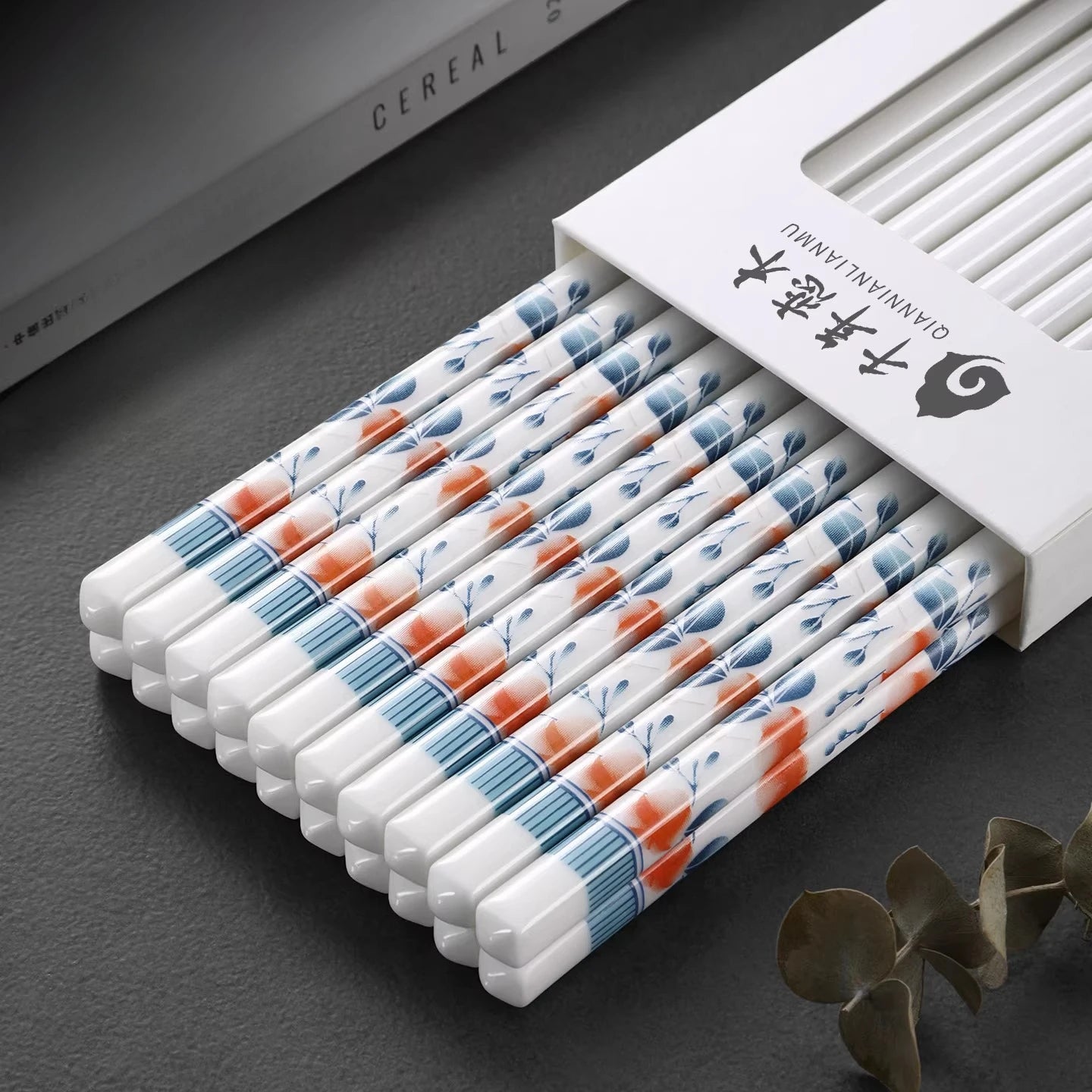 Aesthetic Rural Style Ceramic Chopsticks (5/10 Pairs)