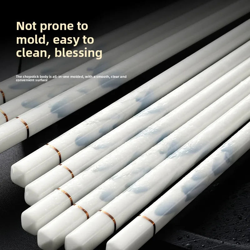 Premium Antibacterial Ceramic Chopsticks (5/10 Pairs)