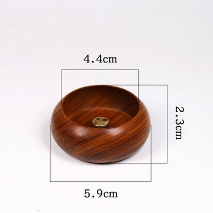 Bowl-Shaped Solid Wood Incense Burner