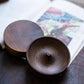 Round Solid Wood Incense Stick Holder Tray
