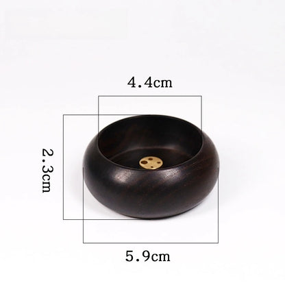 Bowl-Shaped Solid Wood Incense Burner