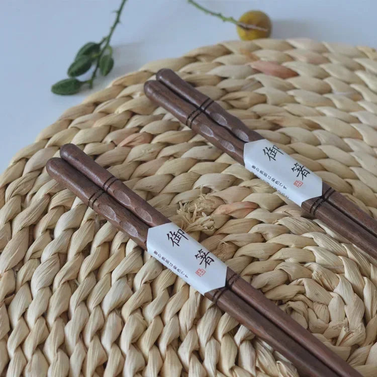 Black Walnut Tortoise Shell Chopsticks (1/2  Pairs)
