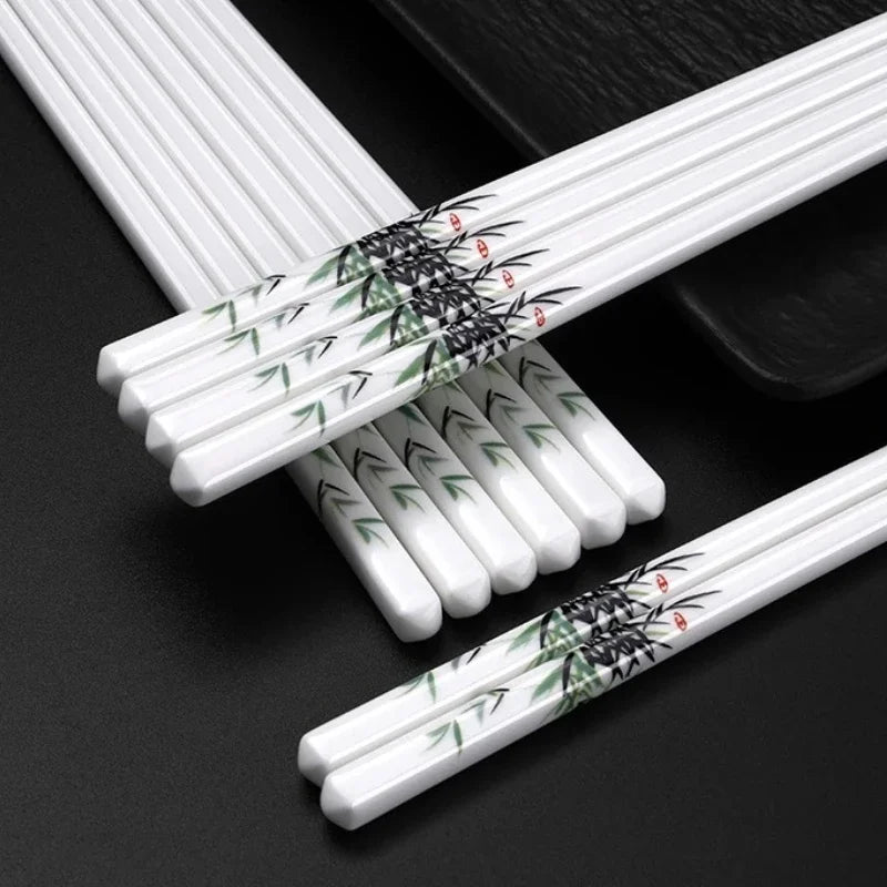 Elegant Chinese Porcelain Chopsticks Set (5/10 Pairs)
