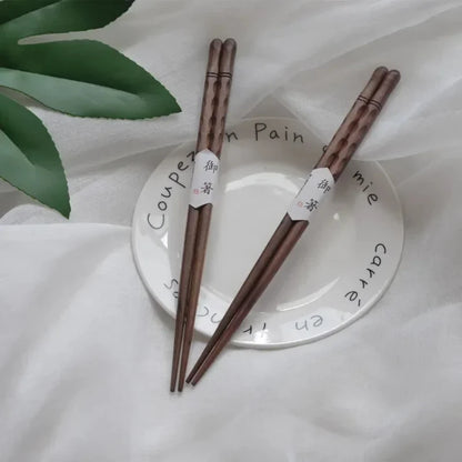 Black Walnut Tortoise Shell Chopsticks (1/2  Pairs)