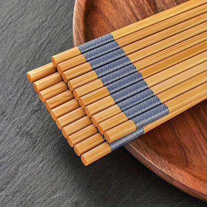 Reusable Printed Bamboo Chopsticks (10 Pairs)
