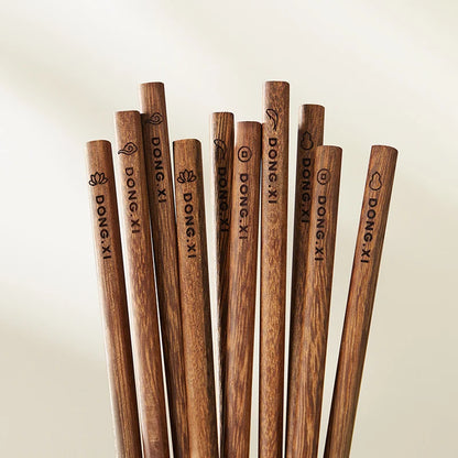 Durable Natural Ironwood Chopstick Set (5/10/20 Pairs)