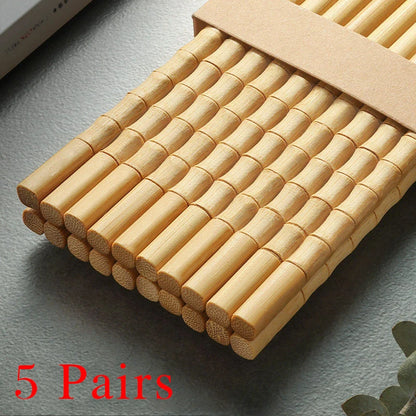 Home Natural Bamboo Chopsticks (5/10 Pairs)