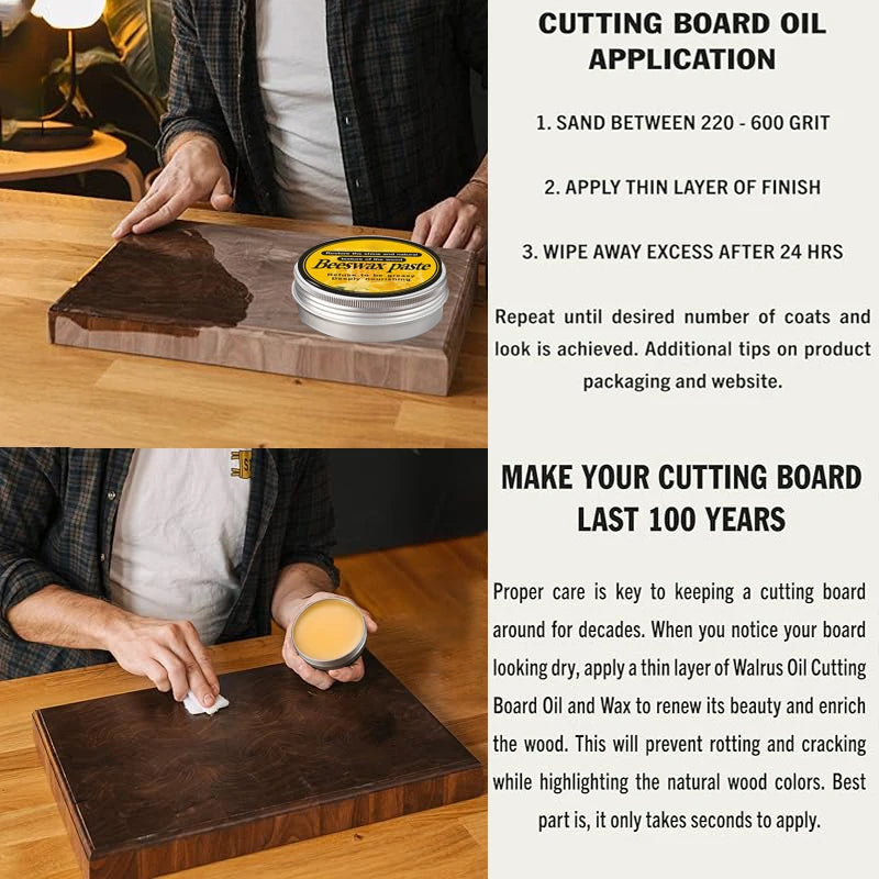 Premium Wood Seasoning Beeswax (3g/25g/80g/160g/240g)