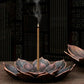 Bronze Lotus Alloy Incense Burner Plate