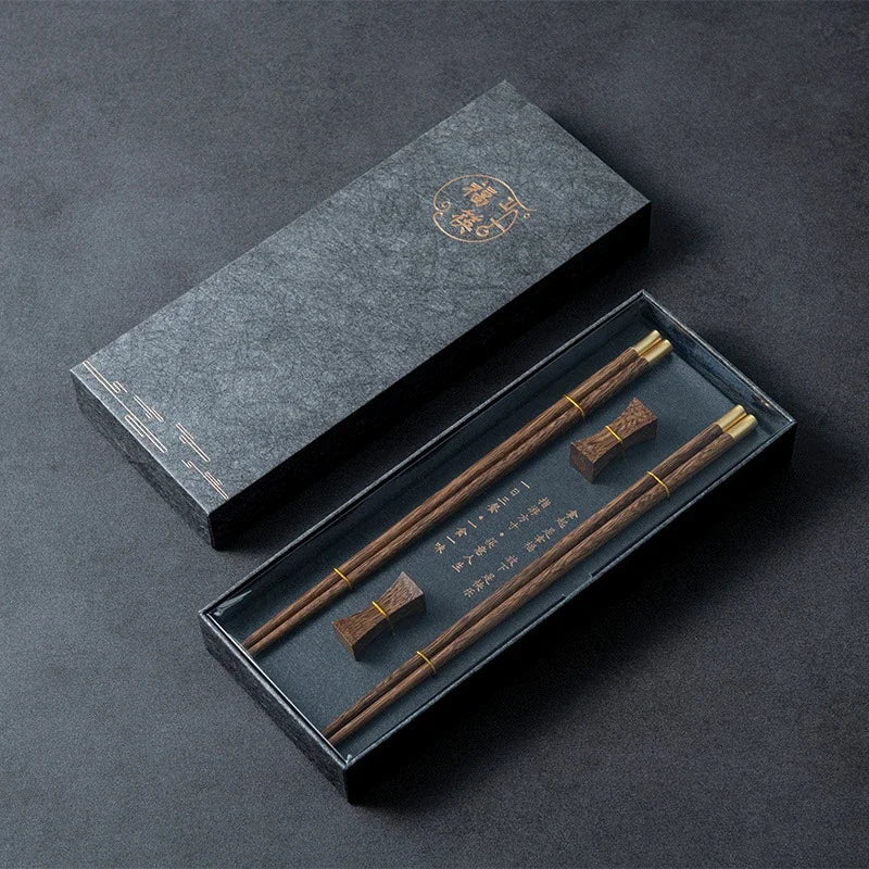 Premium Natural Wooden Chinese Chopsticks Gift Box (2/6 Pairs)