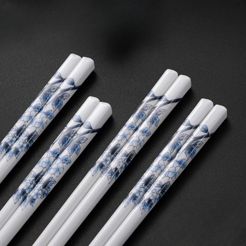 High-End Aesthetic Porcelain Chopsticks Set (5/10 pairs)