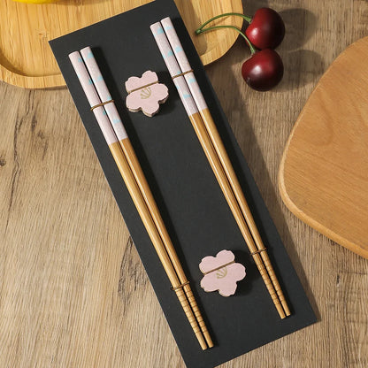 Solid Wood Chopsticks Sushi Wedding Gift Set (2 Pairs)