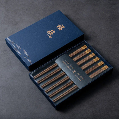 Premium Natural Wooden Chinese Chopsticks Gift Box (2/6 Pairs)