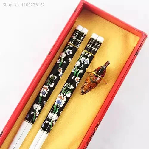 Chinese Dragon and Phoenix Design Chopsticks Set (2 Pairs)